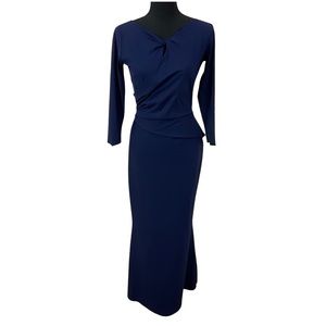 Chiara Boni La Petite Robe Blue Stretch Gown Made in Italy